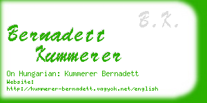 bernadett kummerer business card